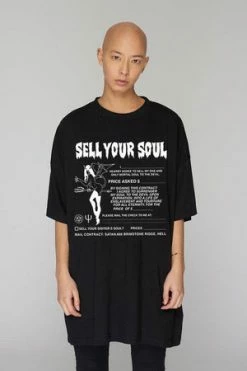 Long Clothing Sell Your Soul Oversize T-Shirt - Unisex -Burleska shop sell your soul oversize t shirt unisex long clothing 2 300x
