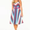 Voodoo Vixen Serene Rainbow Gingham Flare Dress With Pleated Bustline -Burleska shop serene rainbow gingham flare dress with pleated bustline voodoo vixen 300x