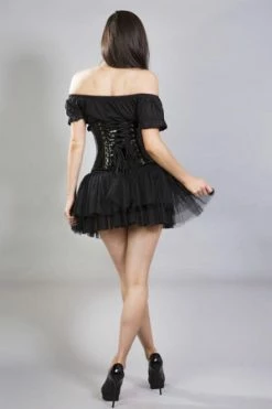 Burleska Sexy Waspie Waist Cincher Corset In PVC -Burleska shop sexy waspie waist cincher corset in pvc burleska 2 300x