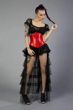 Burleska Sexy Waspie Waist Cincher Corset In Satin -Burleska shop sexy waspie waist cincher corset in satin burleska 5 300x