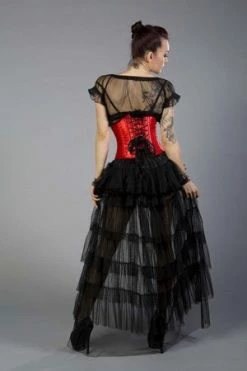 Burleska Sexy Waspie Waist Cincher Corset In Satin -Burleska shop sexy waspie waist cincher corset in satin burleska 6 300x