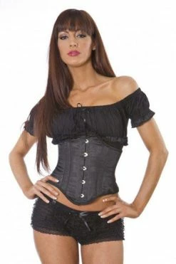 Burleska Sexy Waspie Waist Cincher Corset In Satin -Burleska shop sexy waspie waist cincher corset in satin burleska 9 300x