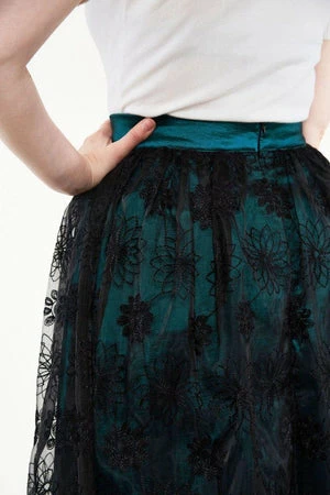 Voodoo Vixen Shannon Lace Overlay Skirt 4 Voodoo Vixen Shannon Lace Overlay Skirt - Image 2
