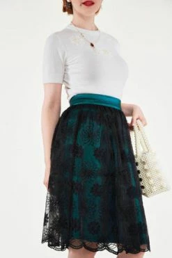 Voodoo Vixen Shannon Lace Overlay Skirt 10 Voodoo Vixen Shannon Lace Overlay Skirt -Burleska shop shannon lace overlay skirt voodoo vixen 4 300x