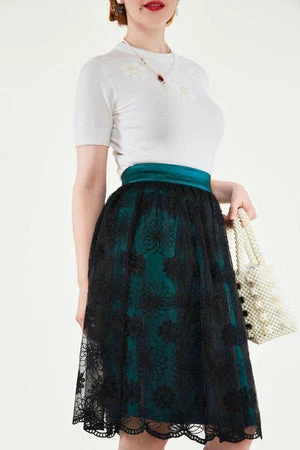 Voodoo Vixen Shannon Lace Overlay Skirt 6 Voodoo Vixen Shannon Lace Overlay Skirt - Image 4