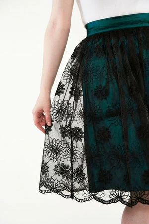 Voodoo Vixen Shannon Lace Overlay Skirt 7 Voodoo Vixen Shannon Lace Overlay Skirt - Image 5