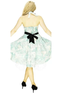 Dr Faust Signature Artisan Map Midi Dress - Adalyn -Burleska shop signature artisan map midi dress adalyn dr faust 2 300x