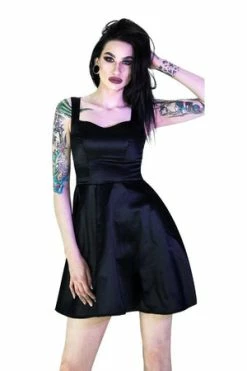 Dr Faust Silver Sequin Wings Black Silk Mini Dress - Hope -Burleska shop silver sequin wings black silk mini dress hope dr faust 2 300x