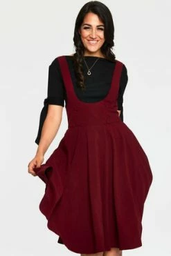 Voodoo Vixen Phoebe High Waisted Overall Skirt -Burleska shop ska 3581 bi 03 1 300x