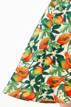 Voodoo Vixen Cherie Tropical Fruit Print Flare Skirt -Burleska shop ska 3632 bi 04 300x