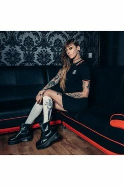 Toxico Skull & Bones Polo Dress 7 Toxico Skull & Bones Polo Dress -Burleska shop skull bones polo dress toxico 3 300x