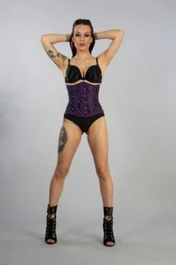 Burleska Soiree Underbust Steel Boned Corset In Taffeta -Burleska shop soiree underbust steel boned corset in taffeta burleska 9 300x