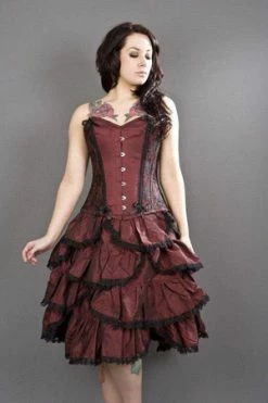 Burleska Sophia Knee Length Burlesque Skirt In Taffeta -Burleska shop sophia knee length burlesque skirt in taffeta burleska 2 300x
