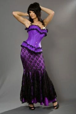 Burleska Sophia Overbust Steel Boned Corset In Taffeta -Burleska shop sophia overbust steel boned corset in taffeta burleska 3 300x