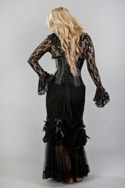 Burleska Sophisticated Double Steel Boned Underbust Corset In Black Satin 5 Burleska Sophisticated Double Steel Boned Underbust Corset In Black Satin -Burleska shop sophisticated double steel boned underbust corset in black satin burleska 2 300x