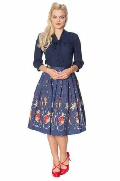 Banned Space Vamp Border Print Skirt