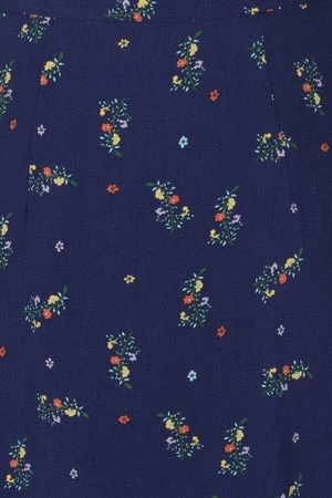 Banned Spring Sprig Print Long Line Skirt 6 Banned Spring Sprig Print Long Line Skirt - Image 4