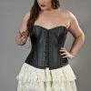 Burleska Steampunk Overbust Plus Size Corset In Matte Vinyl
