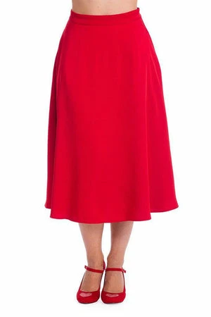 Banned Strawberry Red Swing Skirt 6 Banned Strawberry Red Swing Skirt - Image 4