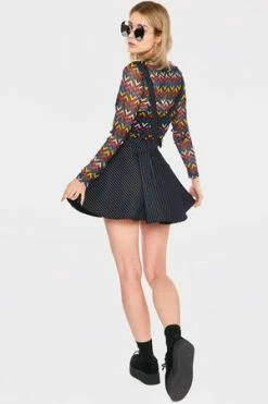 Jawbreaker Stripes 'N' Suspenders Skirt -Burleska shop stripes n suspenders skirt jawbreaker 2 300x