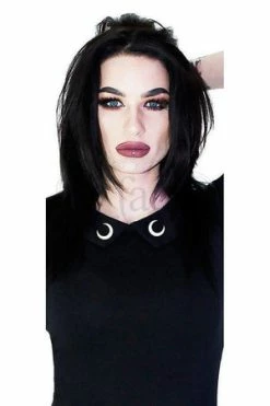 Dr Faust Subtle Crescent Moon Collar Black Maxi Dress - Kailani 5 Dr Faust Subtle Crescent Moon Collar Black Maxi Dress - Kailani -Burleska shop subtle crescent moon collar black maxi dress kailani dr faust 2 300x