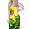 Dr Faust Sunflower Field Summer Colourful Midi Dress - Becka -Burleska shop sunflower field summer colourful midi dress becka dr faust 300x