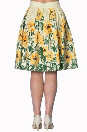 Banned Sunflower Retro Skirt 4 Banned Sunflower Retro Skirt - Image 2