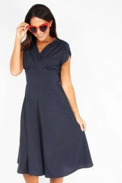 Voodoo Vixen Tabby Polka Dot Tea Dress 39 Voodoo Vixen Tabby Polka Dot Tea Dress -Burleska shop tabby polka dot tea dress voodoo vixen 18 300x