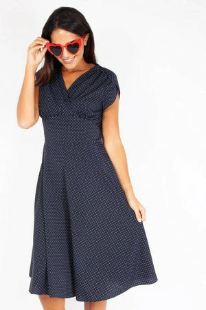 Voodoo Vixen Tabby Polka Dot Tea Dress 20 Voodoo Vixen Tabby Polka Dot Tea Dress - Image 18