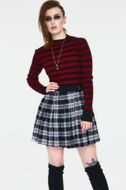 Jawbreaker Teen Spirit Tartan Pleated Skirt -Burleska shop teen spirit black tartan pleated skirt ska 3734 03.989 300x