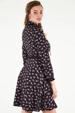 Voodoo Vixen Tessa Tie Neck Dress -Burleska shop tessa tie neck dress voodoo vixen 2 300x