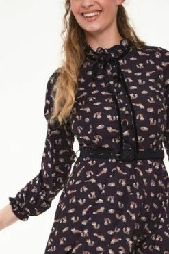 Voodoo Vixen Tessa Tie Neck Dress -Burleska shop tessa tie neck dress voodoo vixen 4 300x