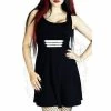 Dr Faust Three Military Stripes Black Mini Dress - Jaelynn