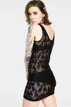 Jawbreaker Tied Up In Lace Cross Front Dress -Burleska shop tied up in lace cross front dress jawbreaker 2 300x