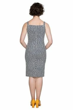 Banned Tile Print Skinny Dress -Burleska shop tile print skinny dress banned 2 300x