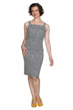 Banned Tile Print Skinny Dress -Burleska shop tile print skinny dress banned 3 300x