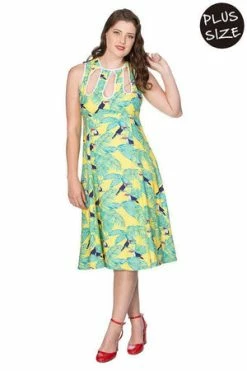 Banned Toucan All Over Dress -Burleska shop toucan all over dress banned 6 300x
