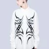 Long Clothing Tribal White Shirt - Unisex -Burleska shop tribal white shirt unisex long clothing 300x