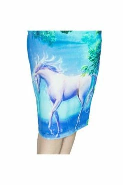 Dr Faust Unicorn In An Enchanted Forest Midi Dress - Inorog -Burleska shop unicorn in an enchanted forest midi dress inorog dr faust 4 300x