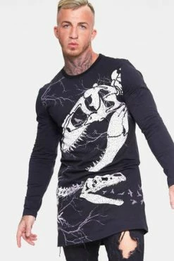 Jawbreaker Unisex Dino Bones Long Sleeve Sweatshirt -Burleska shop unisex dino bones long sleeve sweatshirt jawbreaker 3 300x