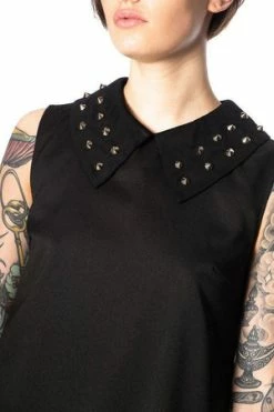 Banned Urban Vamp Collar Studs Dress -Burleska shop urban vamp collar studs dress banned 5 300x