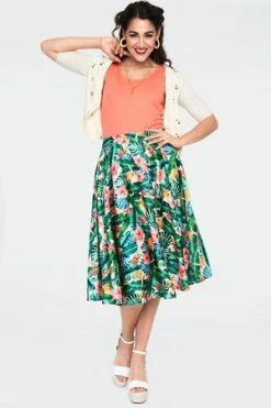 Voodoo Vixen Valentina Floral Tropical Print Skirt 14 Voodoo Vixen Valentina Floral Tropical Print Skirt -Burleska shop valentina floral tropical print skirt ska 3522 03.940 300x