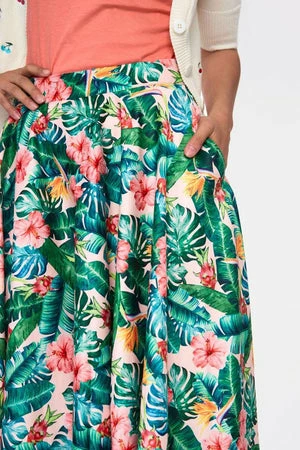 Voodoo Vixen Valentina Floral Tropical Print Skirt 7 Voodoo Vixen Valentina Floral Tropical Print Skirt - Image 5