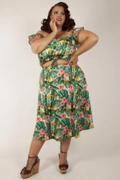 Voodoo Vixen Valentina Floral Tropical Print Skirt 17 Voodoo Vixen Valentina Floral Tropical Print Skirt -Burleska shop valentina floral tropical print skirt voodoo vixen 7 300x