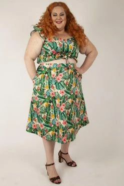 Voodoo Vixen Valentina Floral Tropical Print Skirt 18 Voodoo Vixen Valentina Floral Tropical Print Skirt -Burleska shop valentina floral tropical print skirt voodoo vixen 8 300x
