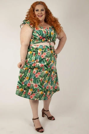 Voodoo Vixen Valentina Floral Tropical Print Skirt 11 Voodoo Vixen Valentina Floral Tropical Print Skirt - Image 9