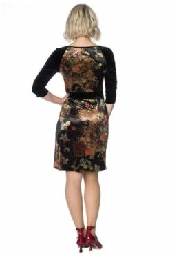 Banned Velvet Dreams Floral Dress -Burleska shop velvet dreams floral dress banned 4 300x