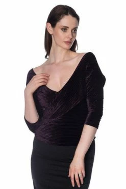 Banned Vera Velvet Top -Burleska shop vera velvet top banned 3 300x