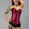 Burleska Victorian Overbust Steel Boned Long Line Corset In Satin -Burleska shop victorian overbust steel boned long line corset in satin burleska 300x