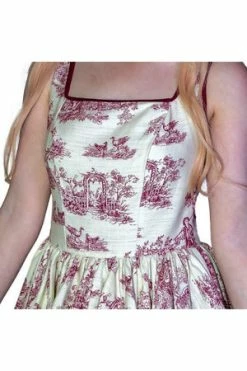 Dr Faust Victorian Vintage Red High-Low Dress - Miriam -Burleska shop victorian vintage red high low dress miriam dr faust 3 300x